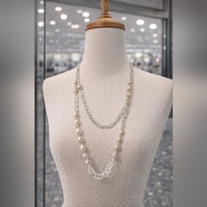 Gold ball and chain necklace